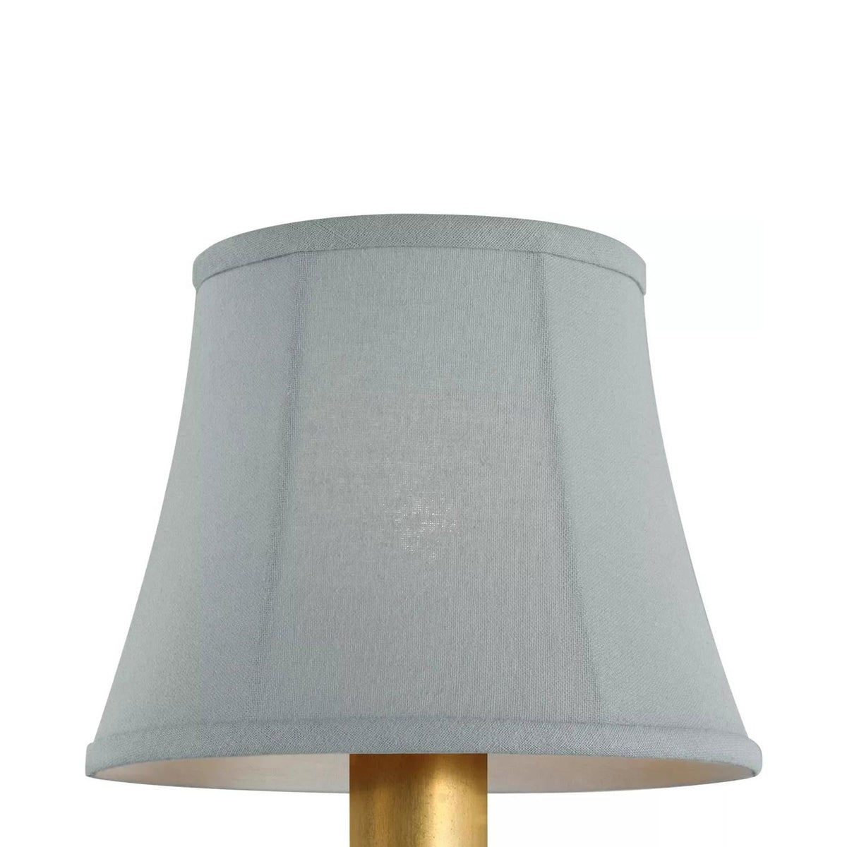 Clip Empire Lamp Shade in Blue Linen Bell (6-Inch).