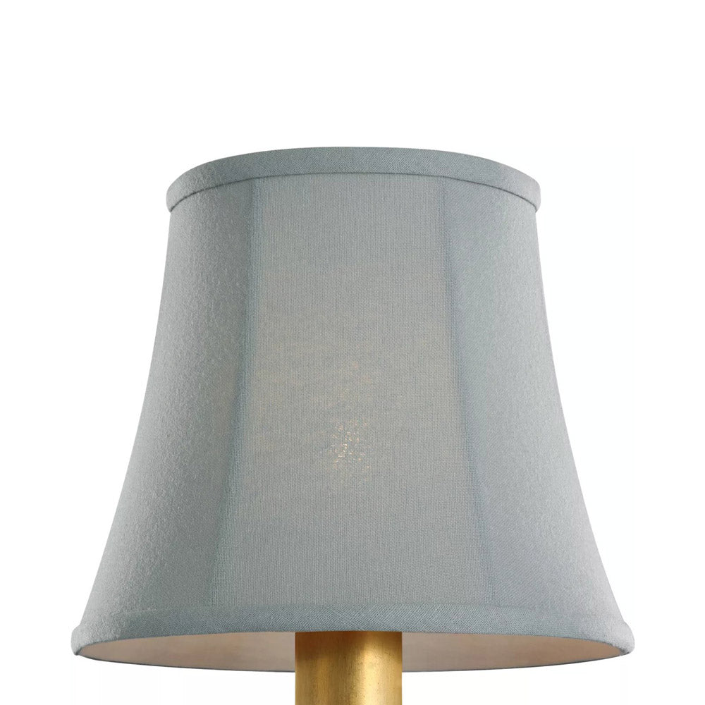Clip Empire Lamp Shade in Blue Linen Soft (6-Inch).