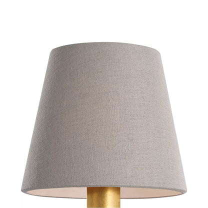 Clip Empire Lamp Shade in Natural Linen (6-Inch).