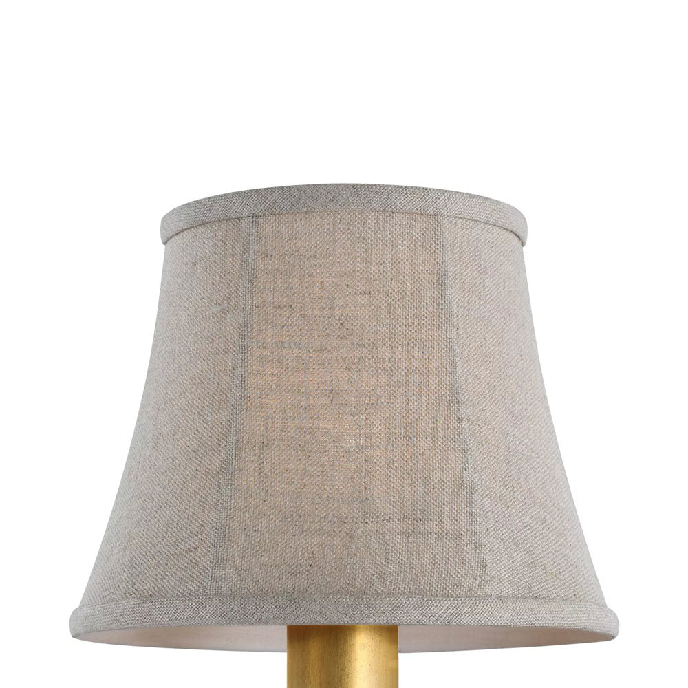 Clip Empire Lamp Shade in Natural Linen Bell (6-Inch).