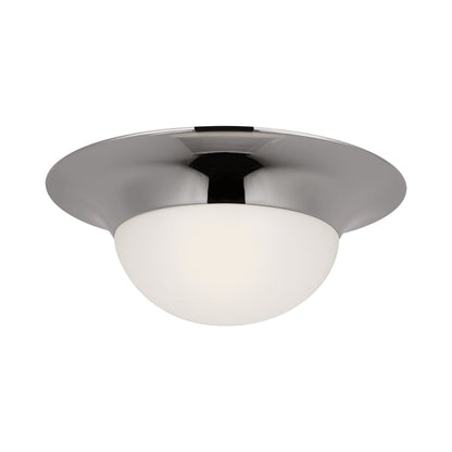 Cluny LED Flush Mount Ceiling Light in Polished Nickel (24-Inch).