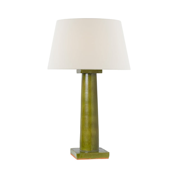 Colonne Table Lamp in Moss Green.