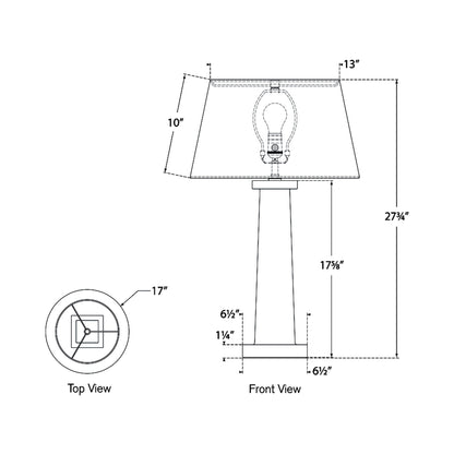 Colonne Table Lamp - line drawing.