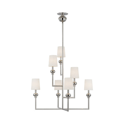Comtesse Chandelier in Polished Nickel.