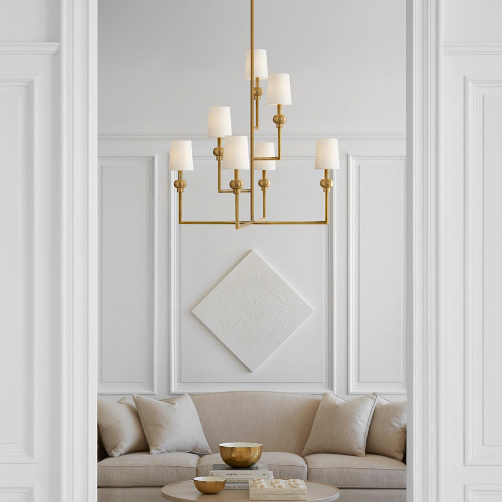 Comtesse Chandelier in living room.
