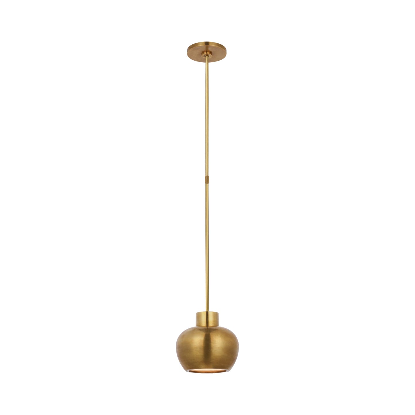 Comtesse LED Pendant Light in Hand-Rubbed Antique Brass.