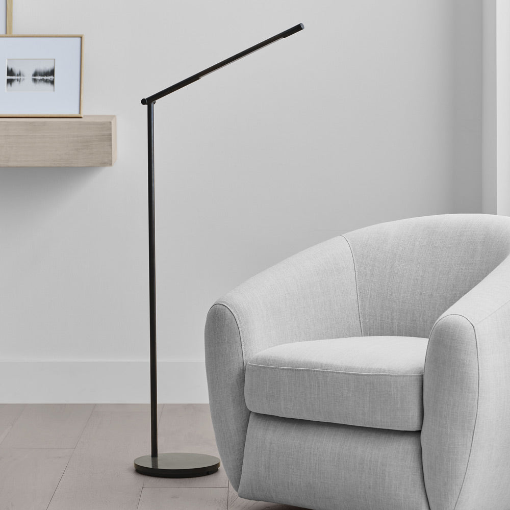 Cona LED Floor Lamp in living room.