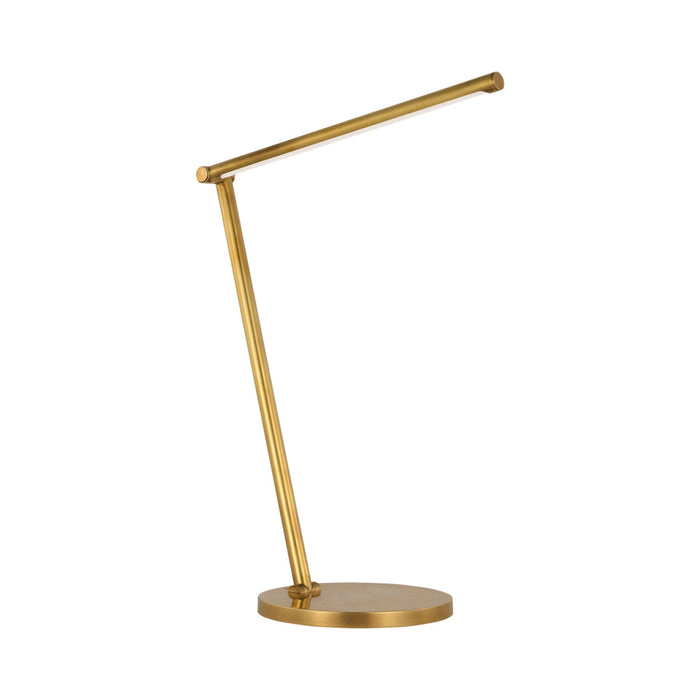 Cona LED Table Lamp in Antique-Burnished Brass.
