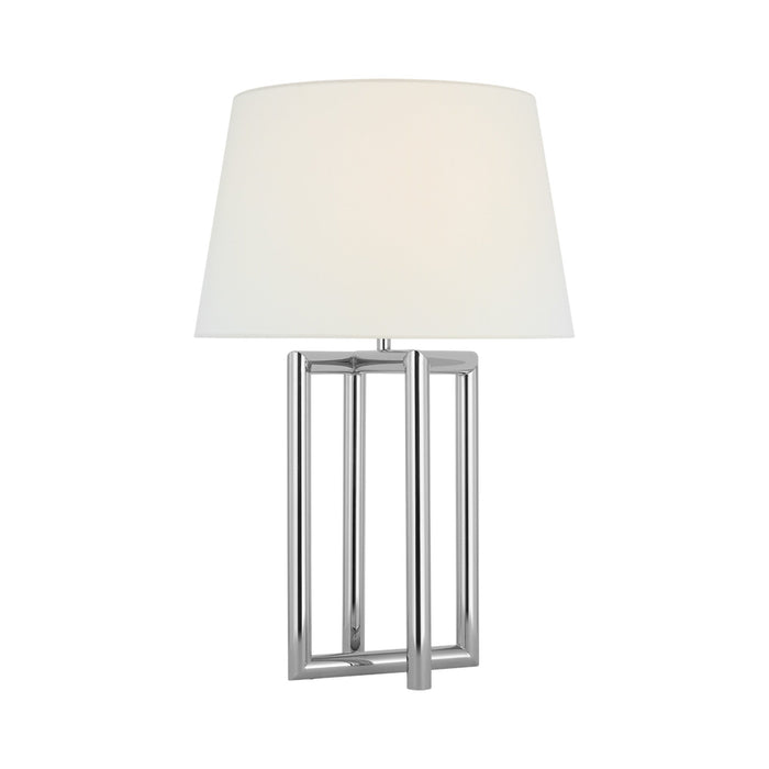 Concorde Table Lamp in Polished Nickel.