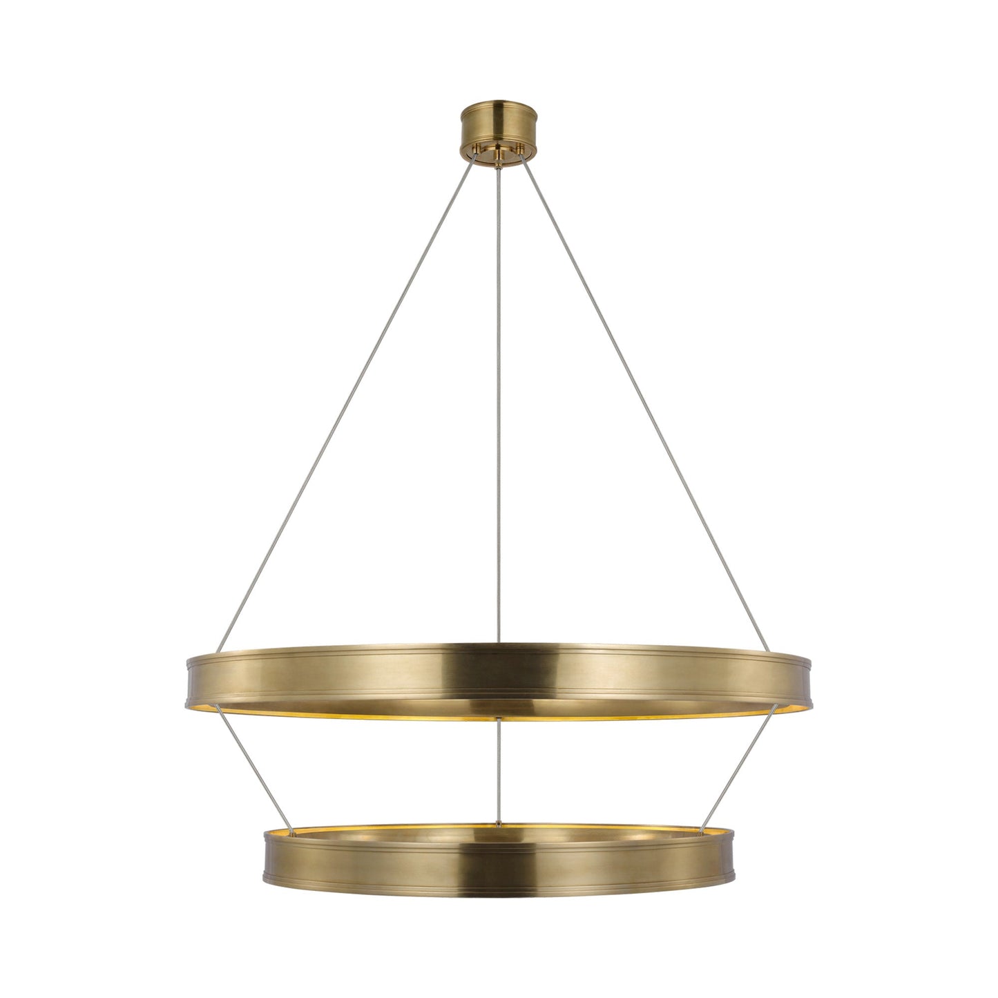 Connery LED Two-Tier Chandelier in Antique-Burnished Brass (40.5-Inch).