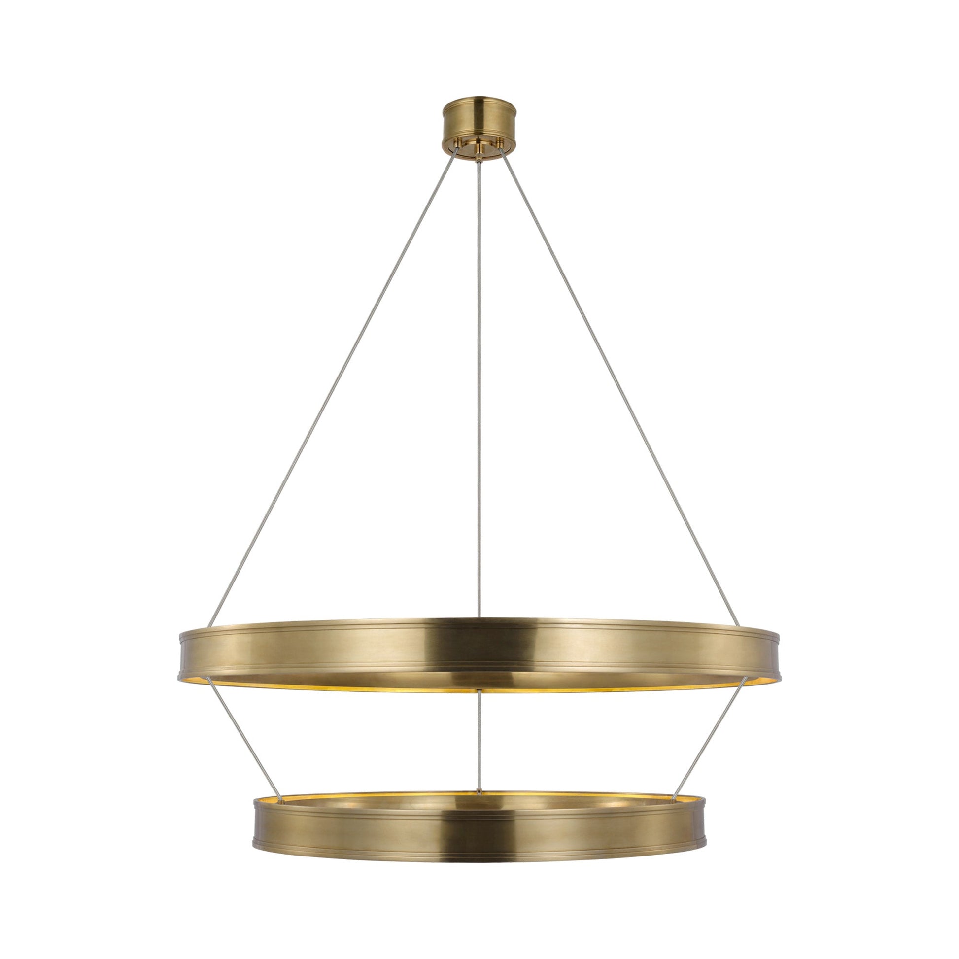 Connery LED Two-Tier Chandelier in Antique-Burnished Brass (40.5-Inch).