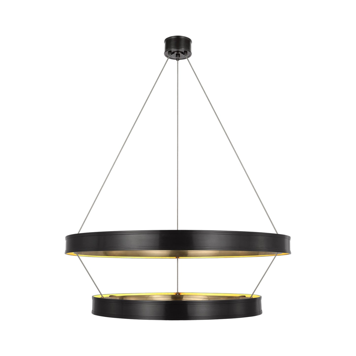 Connery LED Two-Tier Chandelier in Modern Iron (40.5-Inch).