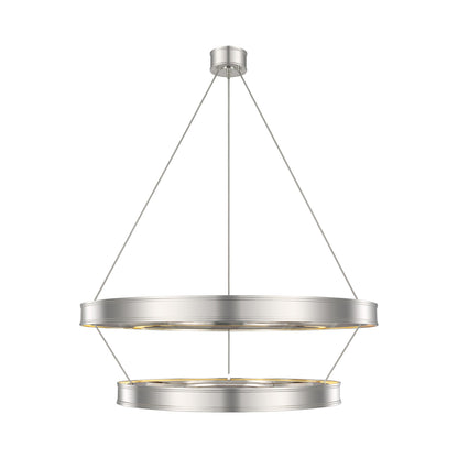 Connery LED Two-Tier Chandelier in Polished Nickel (40.5-Inch).