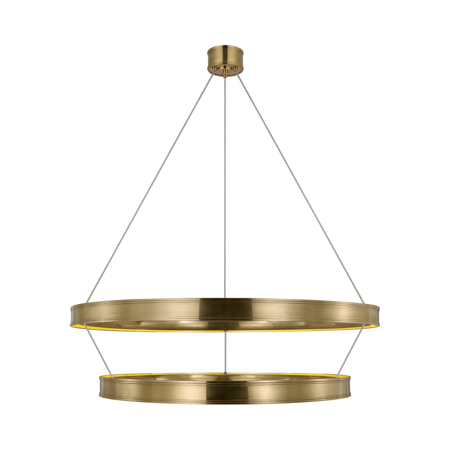Connery LED Two-Tier Chandelier in Antique-Burnished Brass (50.25-Inch).