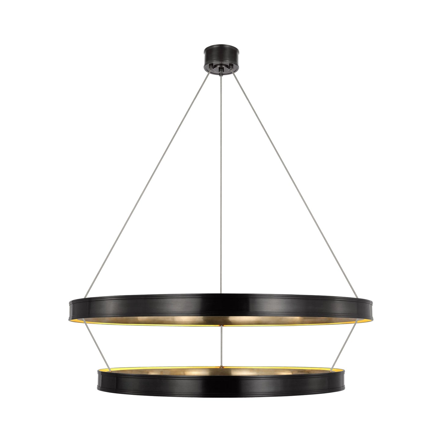 Connery LED Two-Tier Chandelier in Modern Iron (50.25-Inch).