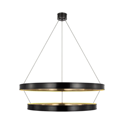 Connery LED Two-Tier Chandelier in Modern Iron (50.25-Inch).
