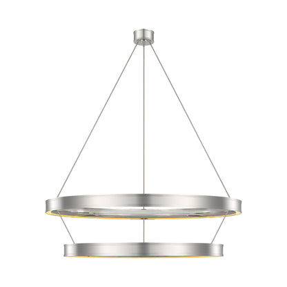 Connery LED Two-Tier Chandelier in Polished Nickel (50.25-Inch).