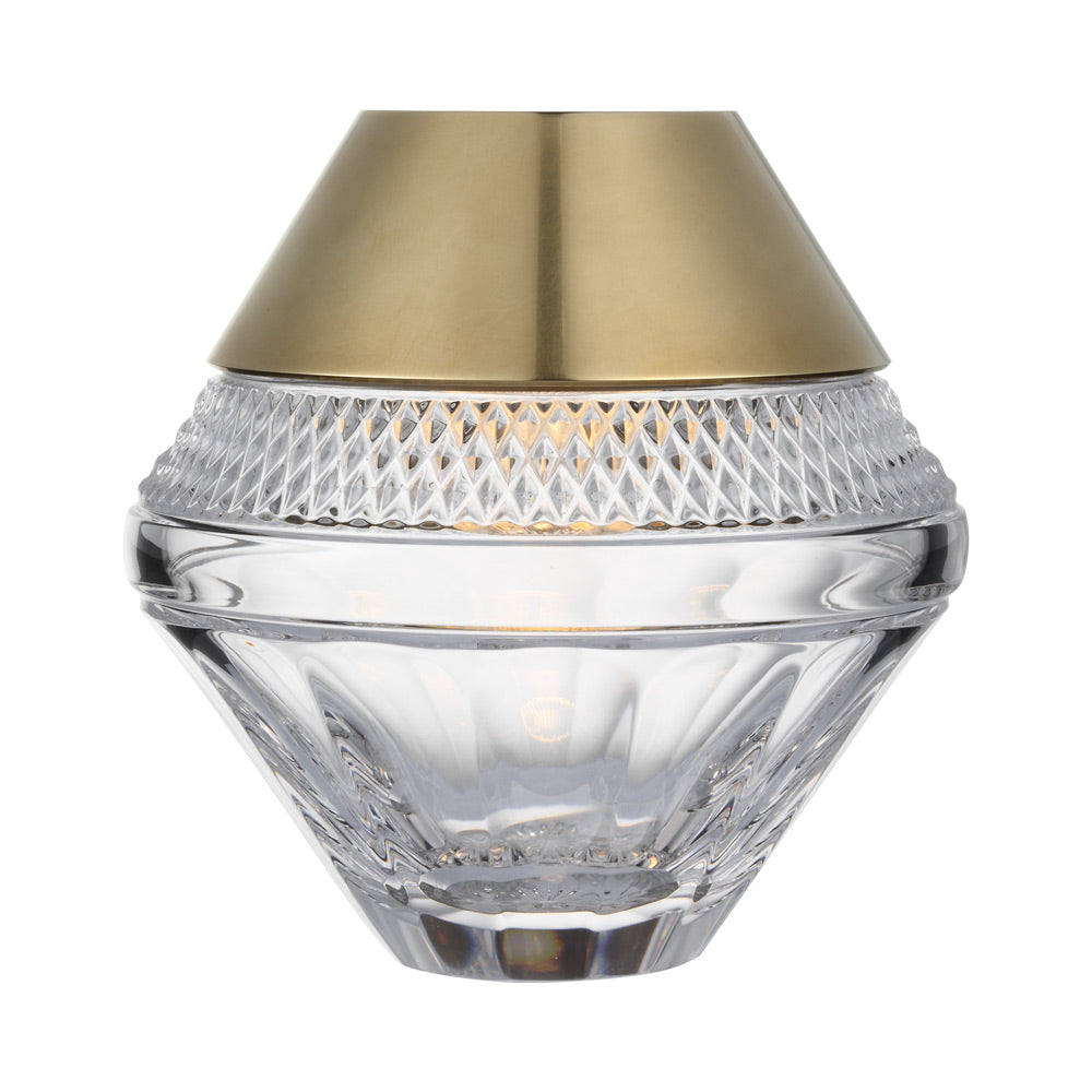 Copper Coast LED Rechargeable Table Lamp in Natural Brass (5-Inch).