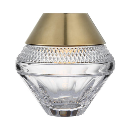 Copper Coast LED Rechargeable Table Lamp in Natural Brass (5-Inch).