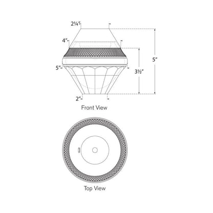 Copper Coast LED Rechargeable Table Lamp - line drawing.