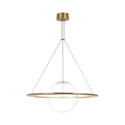 Cosmos LED Chandelier in Soft Brass.