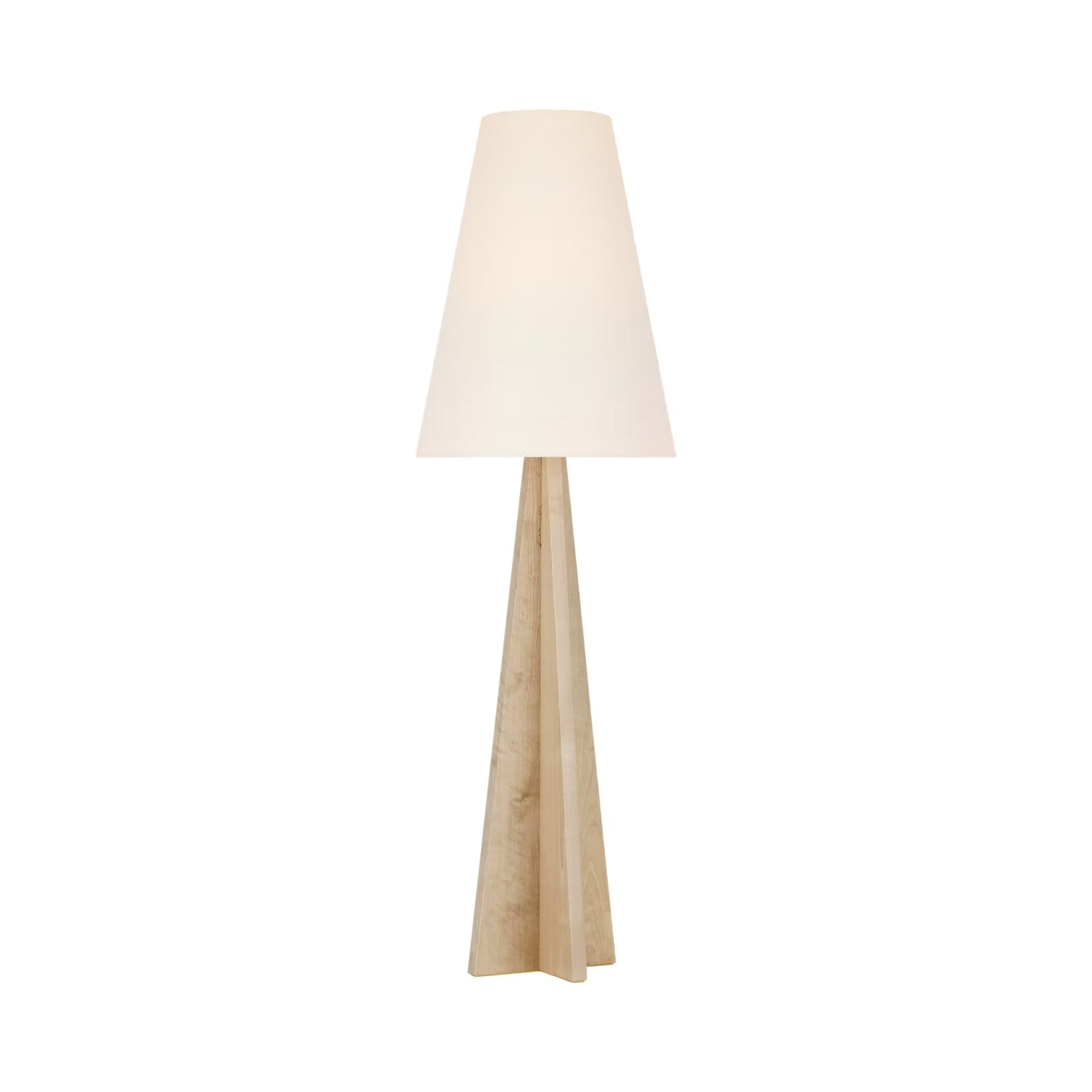Crue Floor Lamp in Natural Maple.