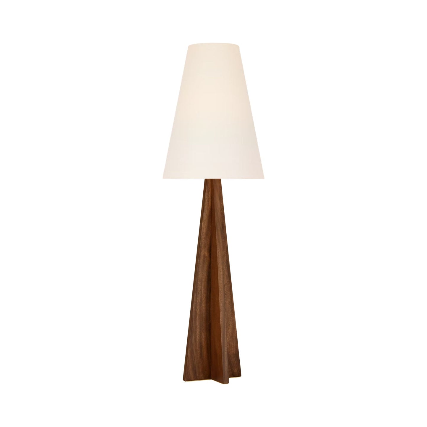 Crue Floor Lamp in Natural Walnut.