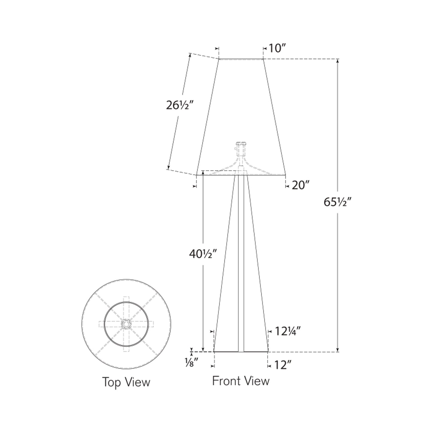 Crue Floor Lamp - line drawing.