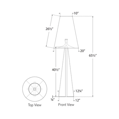 Crue Floor Lamp - line drawing.