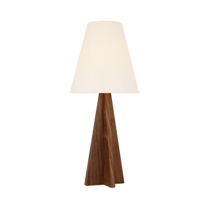 Crue Table Lamp in Natural Walnut.