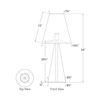 Crue Table Lamp - line drawing.