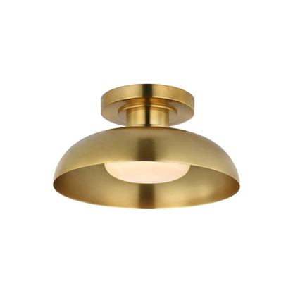 Cyrus LED Flush Mount Ceiling Light in Hand-Rubbed Antique Brass (8-Inch).