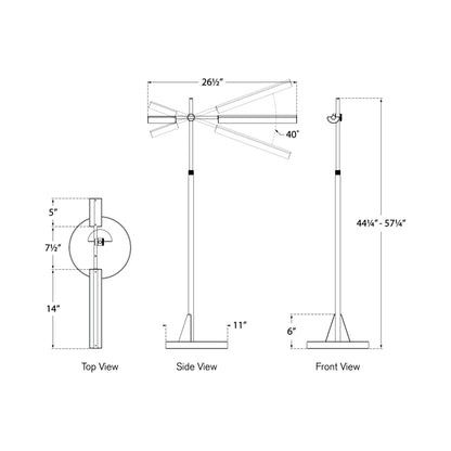 Daley LED Floor Lamp - line drawing.