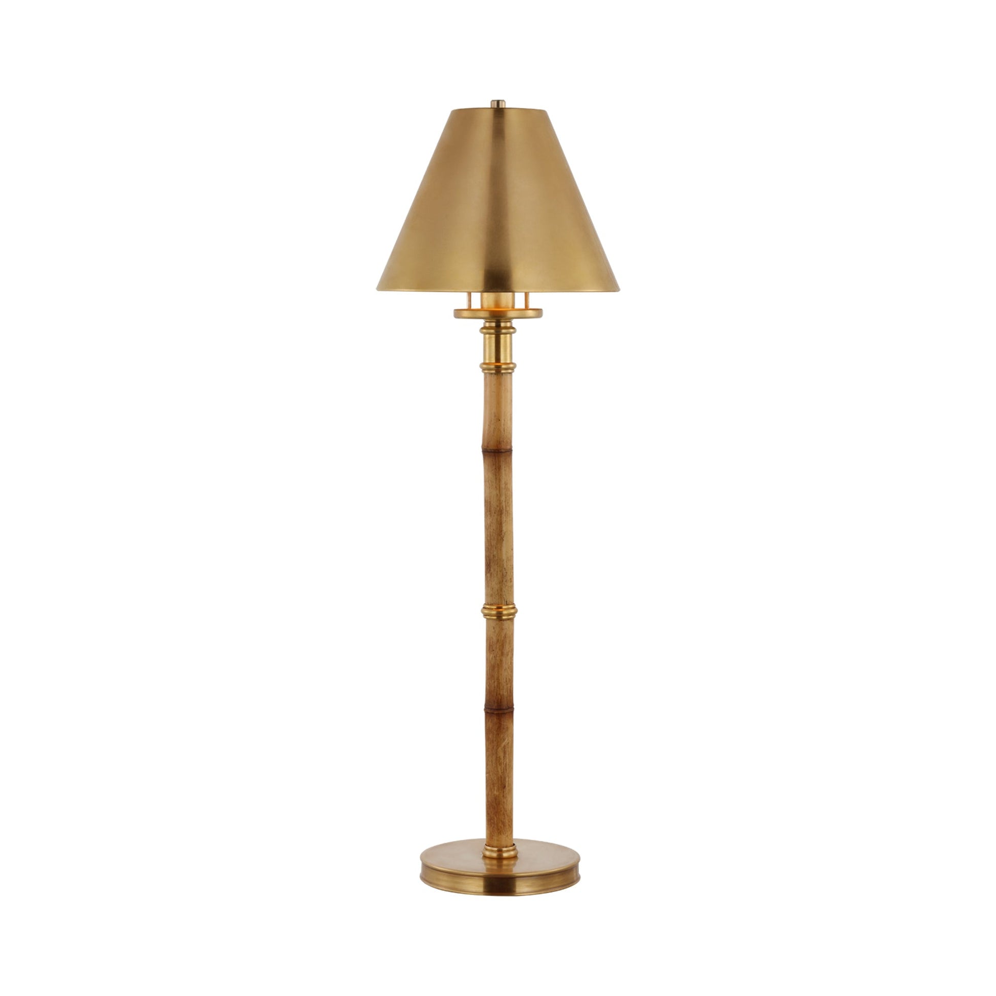 Dalfern Table Lamp in Waxed Bamboo/Natural Brass (Natural Brass).