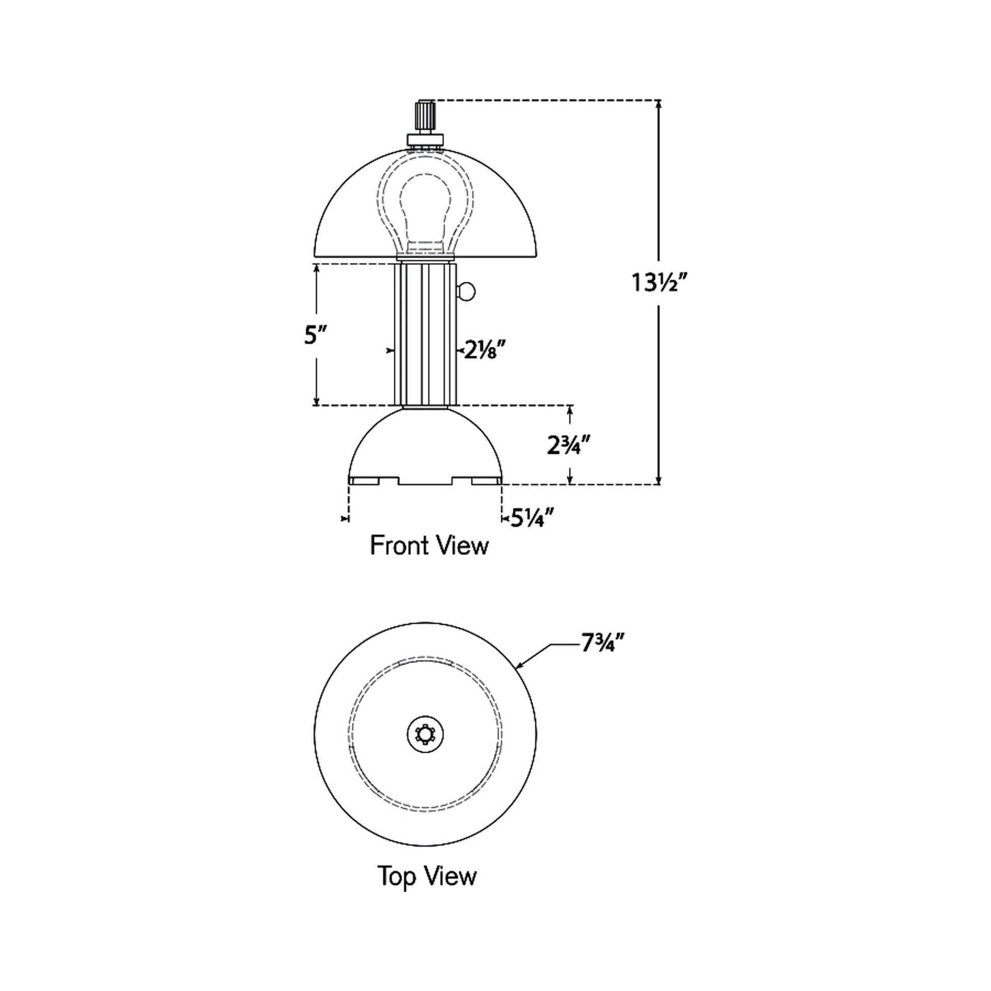 Dally Table Lamp - line drawing.