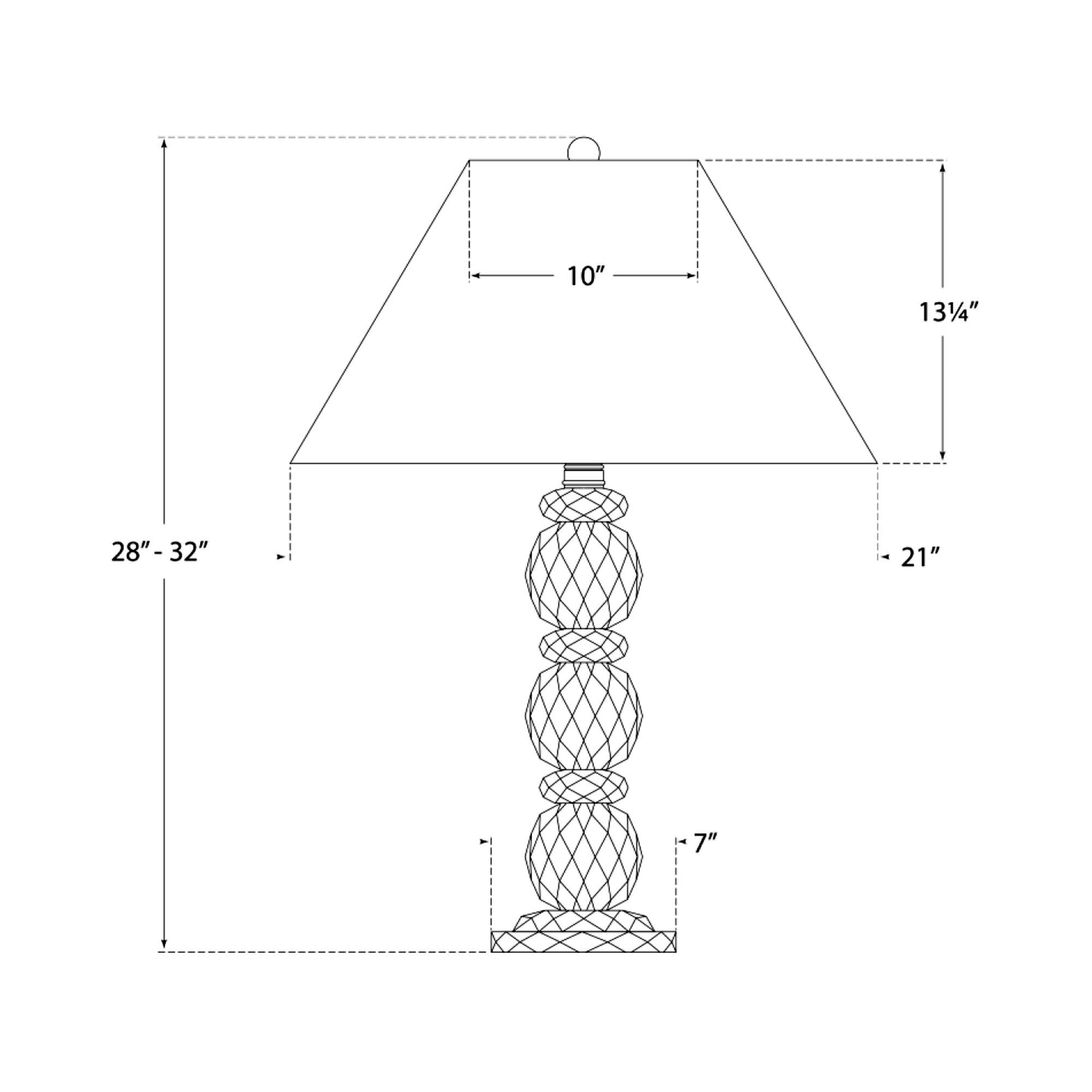 Daniela Table Lamp - line drawing.