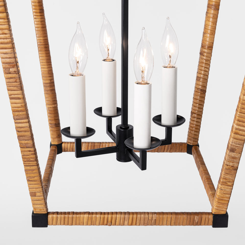 Darlana Rattan Wrapped Pendant Light – City Lights SF