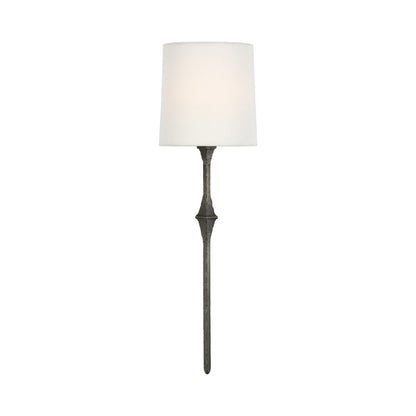 Dauphine Wall Light in Aged Iron/Linen.