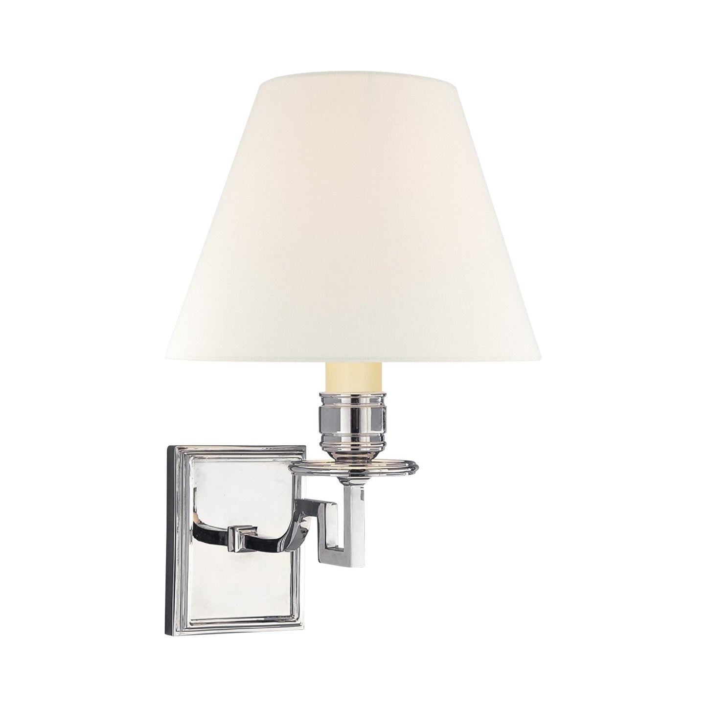Dean Swing Arm Wall Light in Polished Nickel.