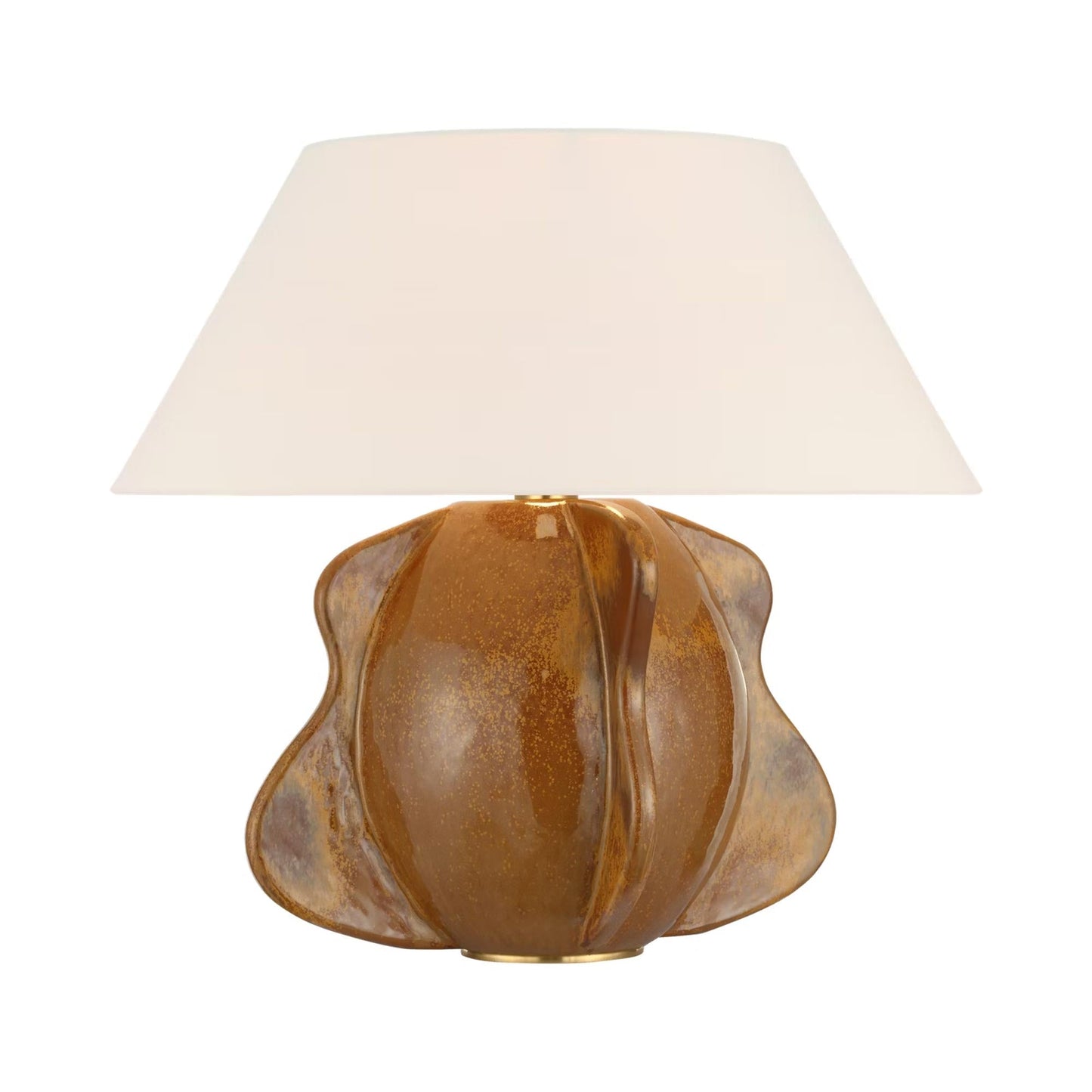 Delmar Table Lamp in Molten Amber.