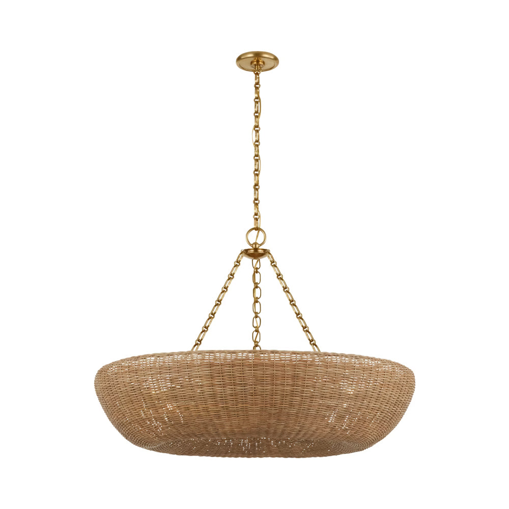 Devon Chandelier in Natural Wicker.