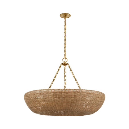 Devon Chandelier in Natural Wicker.