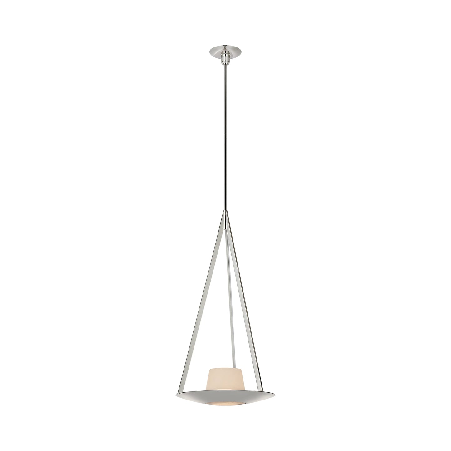 Divina LED Pendant Light in Polished Nickel.