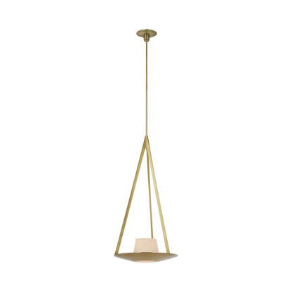 Divina LED Pendant Light in Soft Brass.