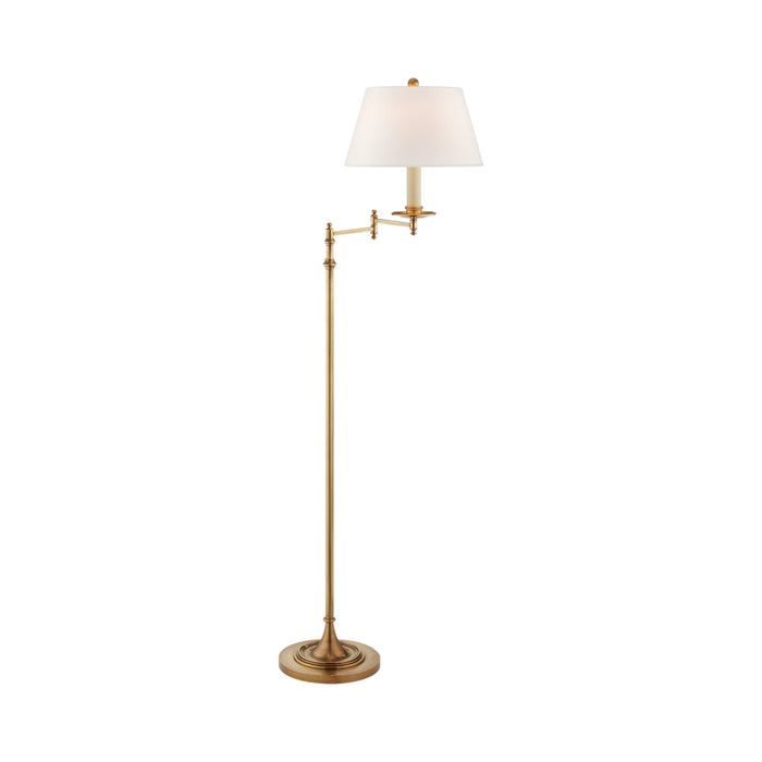 Dorchester Swing Arm Floor Lamp in Linen Shade.