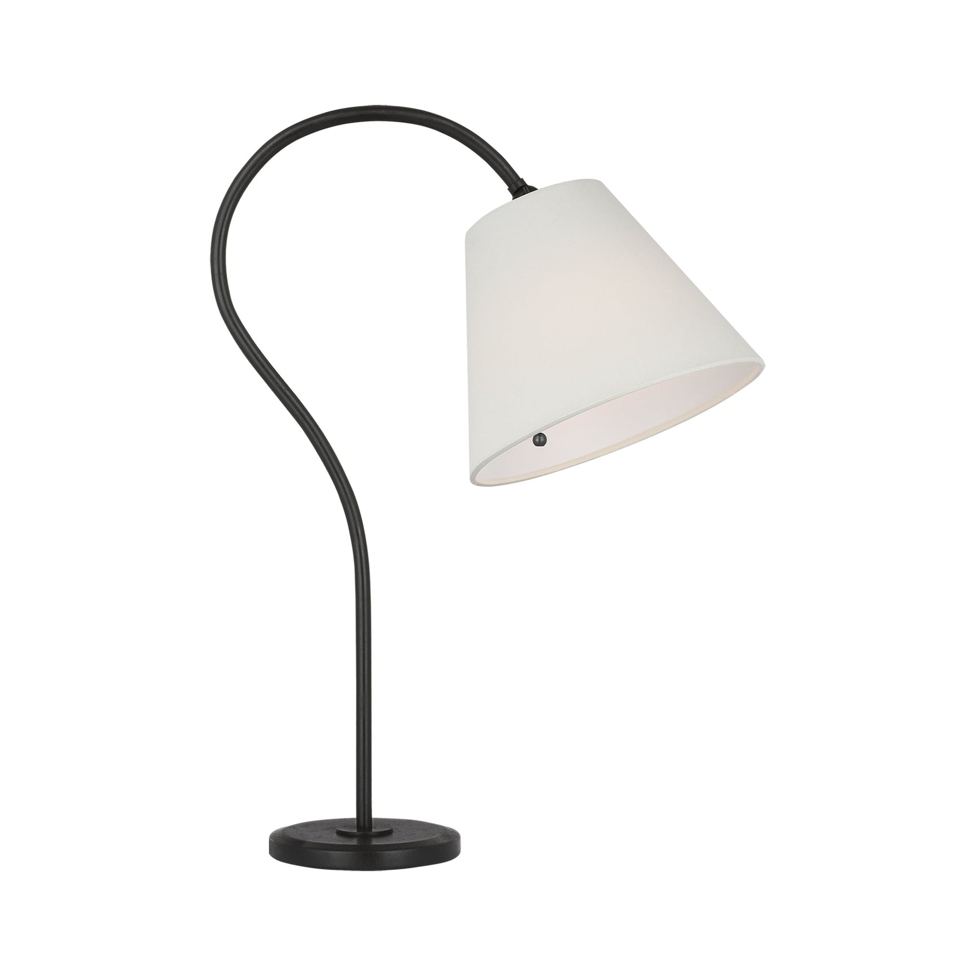 Dume Table Lamp in Aged Iron/Linen.