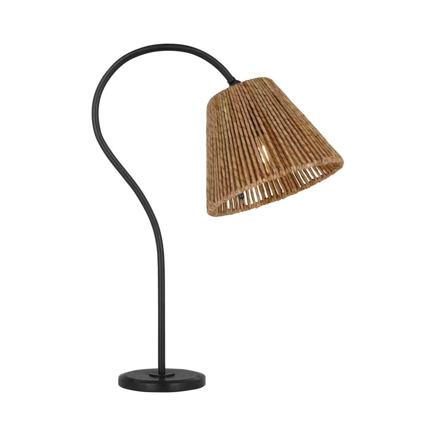 Dume Table Lamp in Aged Iron/Natural Abaca.
