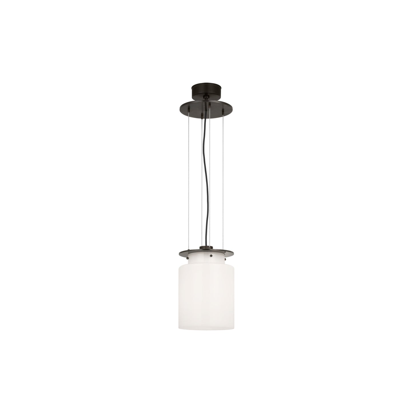 Elias Floating Pendant Light in Bronze (White Glass/9-Inch).