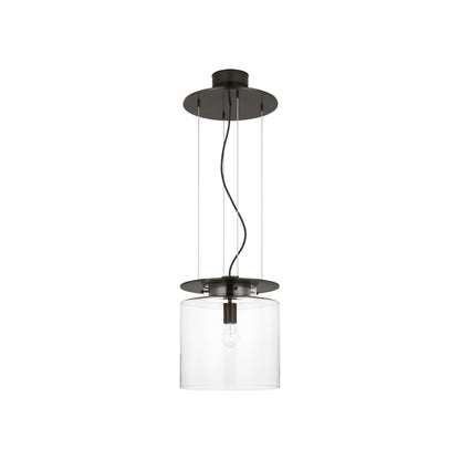Elias Floating Pendant Light in Bronze (Clear Glass/13-Inch).