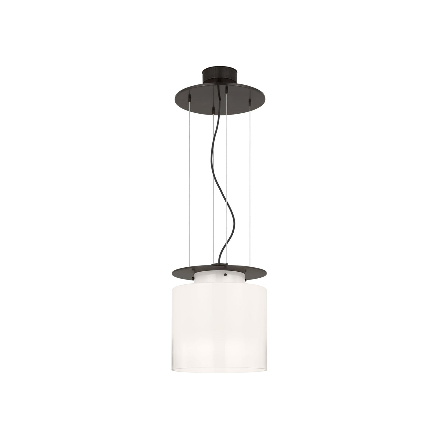 Elias Floating Pendant Light in Bronze (White Glass/13-Inch).